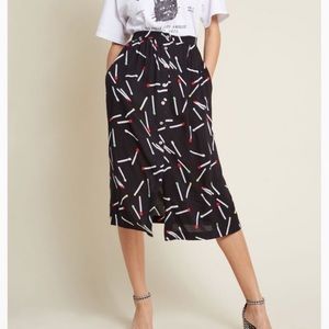 Matchstick midi skirt
